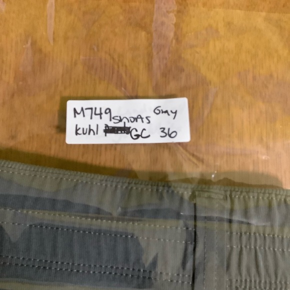 Kuhl Men’s Renegade Short Sz 36 Charcoal Gray - Picture 7 of 7